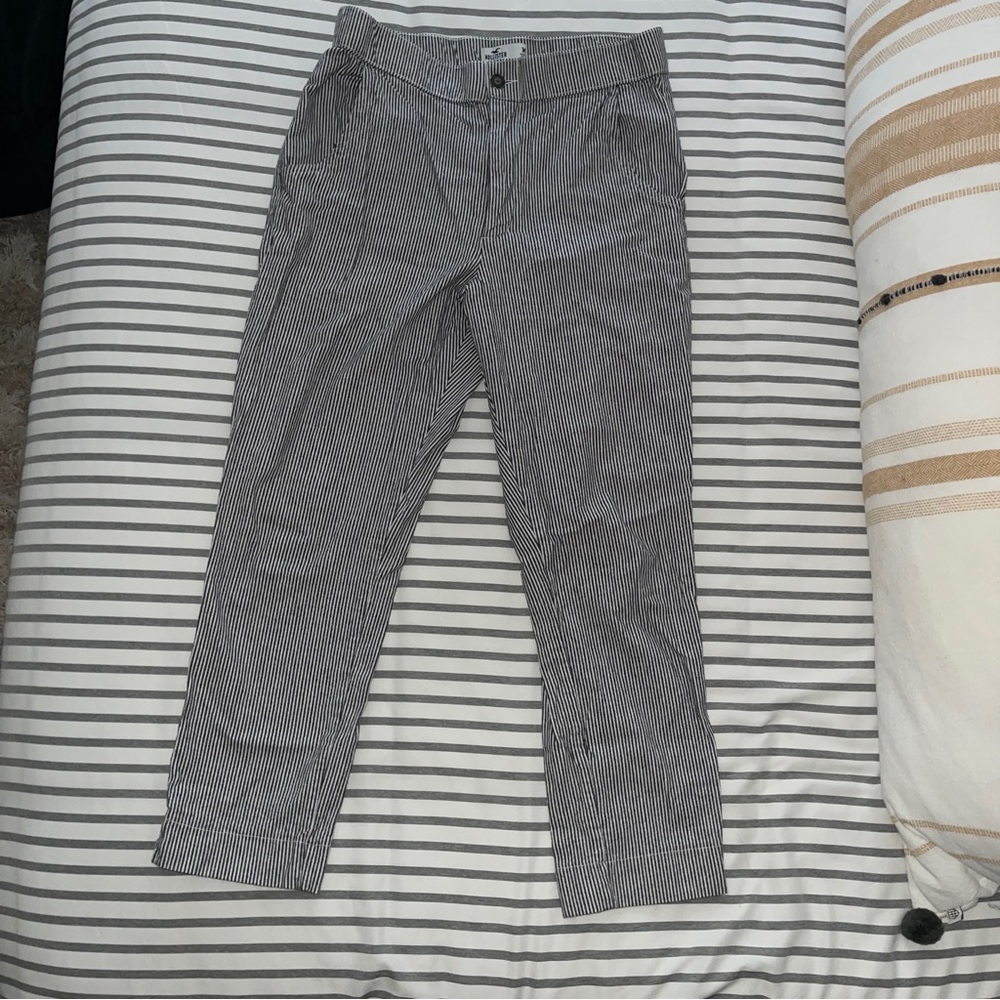 Hollister Railroad Stripe Crop Trouser Pants M